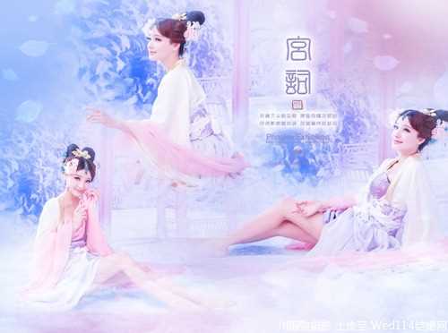 最全繁花似锦的古装美女淡紫色梦幻艺术相册