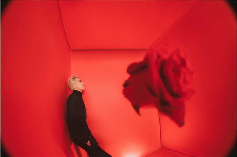 特别专辑蔡徐坤金发背头黑色西装露锁骨性感图片图片