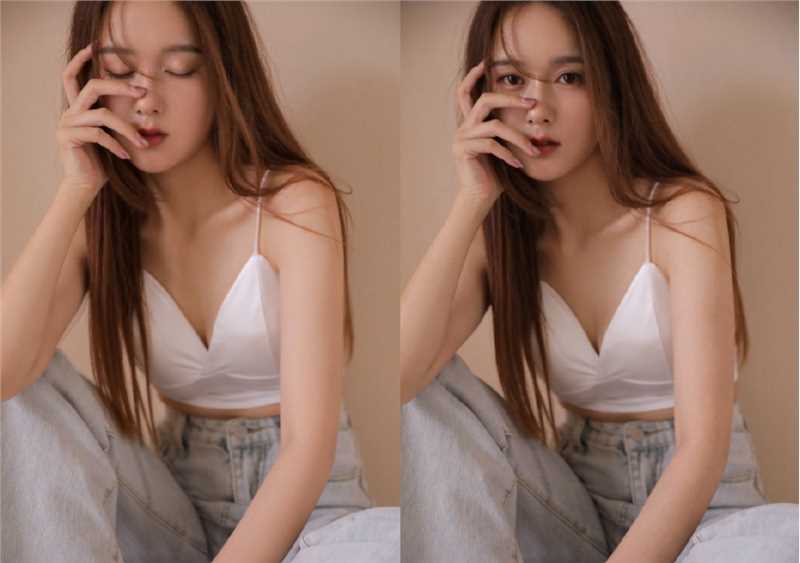 精选白色真丝内衣台湾美女牛仔裤性感私房照图册