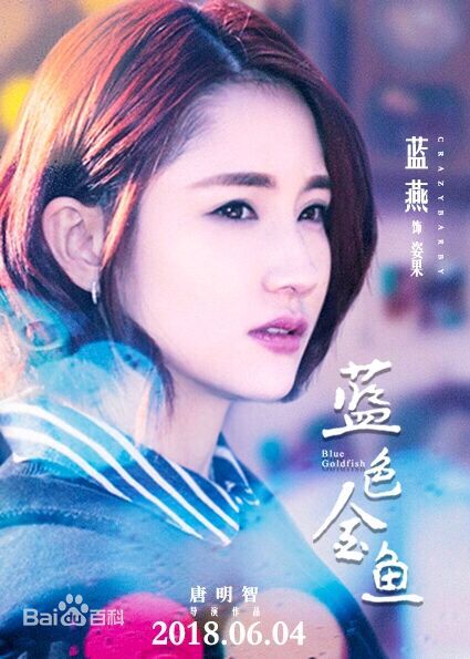 蓝心妍(Crazybarby Leni Lan、ЛаньЯнь、)蓝色金鱼素颜照壁纸