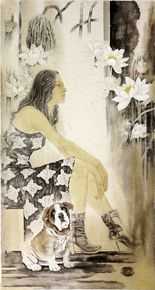 彭宇著名画家工笔及创作画作品欣赏前后照片