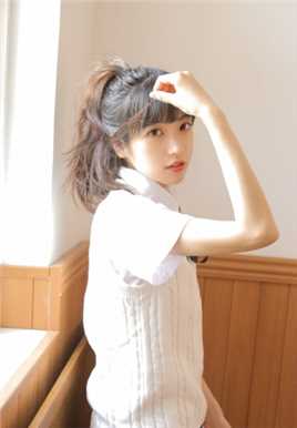 高清单马尾日系清纯温婉甜美少女阳光笑容惑图册