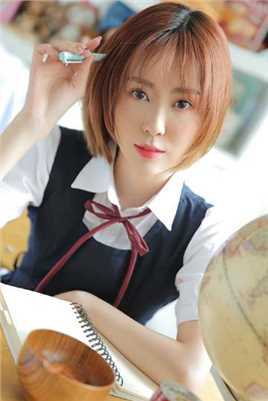 优质短发校园清纯美少女jk制服养眼吸晴图片图片