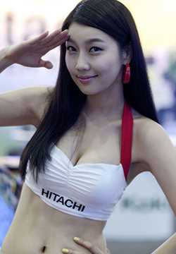 精选韩国首尔车展车模大秀迷人身材图册