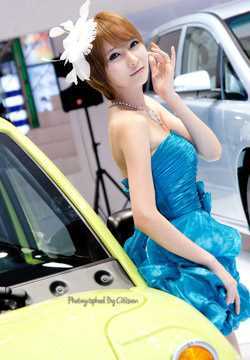 高清韩国可爱车模高清车展图集