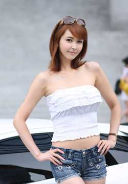 精选韩国豪车美女车模显完美身材图册