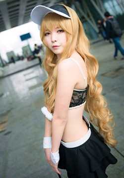 高清金发美女cosplay可爱魔理沙图册