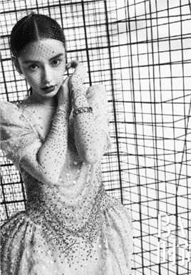 最新复古美女Angelababy黑白时尚优雅文艺壁纸