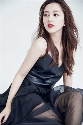 高清唐本黑色纱裙外搭吊带背心时尚洋气图集