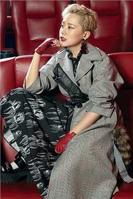 高清海清露肩衬衫搭配蕾丝颈链干练性感图集