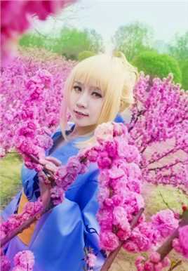 亚瑟王阿尔托莉雅·潘德拉贡Saber和服cosplay