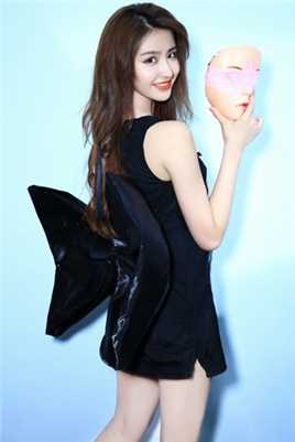 精选金子涵蝴蝶结黑色短裙可爱又性感活动图片图册