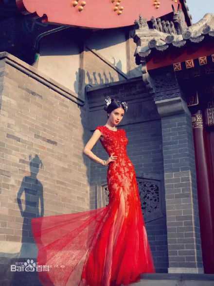 最全杨颖(Angelababy)时尚新娘壁纸