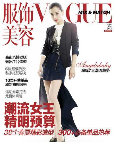 杨颖(Angelababy)Vogue前后照片