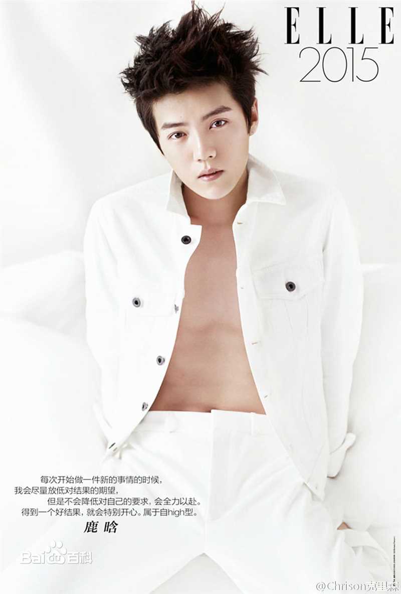 精选鹿晗(LUHAN)在《ELLE》首位单封内地男星中的图册