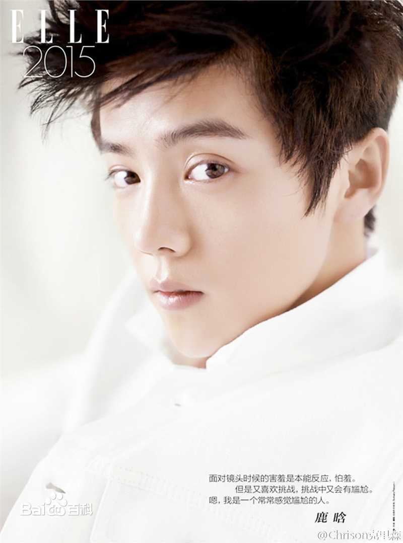 精选鹿晗(LUHAN)在《ELLE》首位单封内地男星中的图册