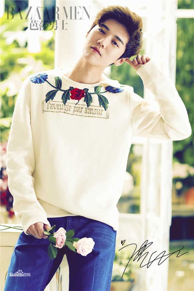 鹿晗(LUHAN)高清《芭莎男士》单人封面最年轻明星图集