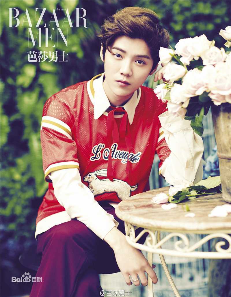 鹿晗(LUHAN)高清《芭莎男士》单人封面最年轻明星图集
