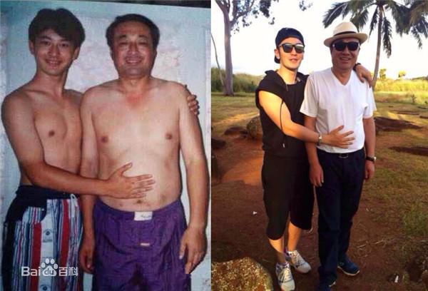 黄晓明(Huang Xiaoming)全家福照以及童年照前后照片