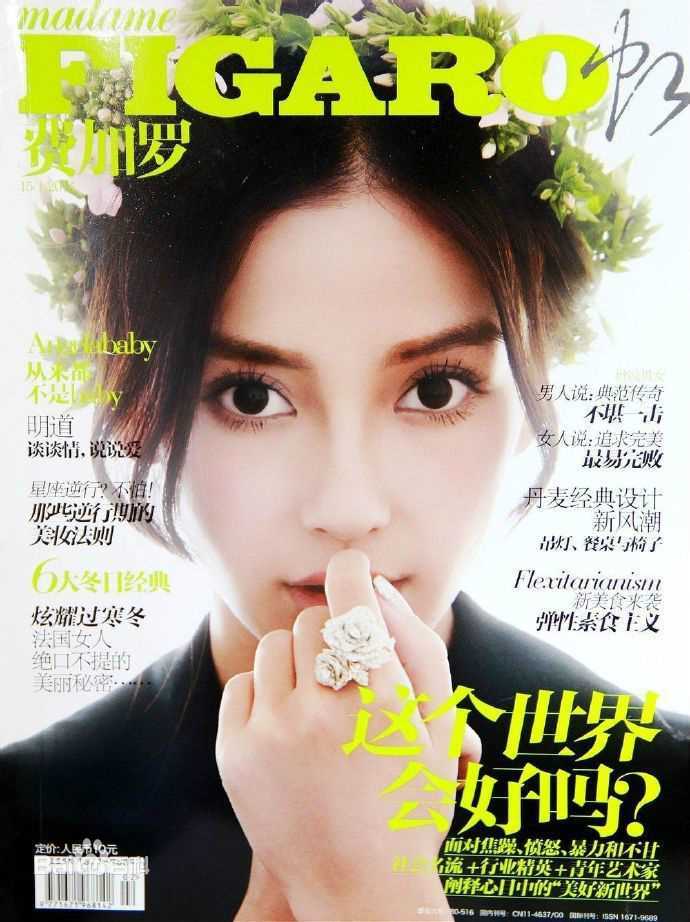 杨颖(Angelababy)最新《费加罗》封面图集