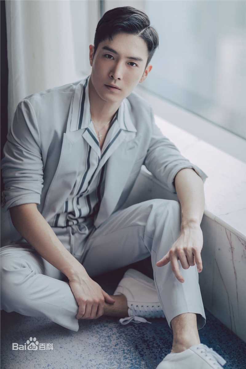 盛一伦(Peter)2019春夏系列灰白色西服套装素颜照相册