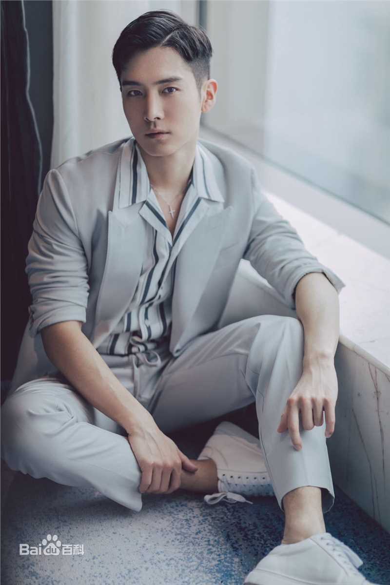 盛一伦(Peter)2019春夏系列灰白色西服套装素颜照相册