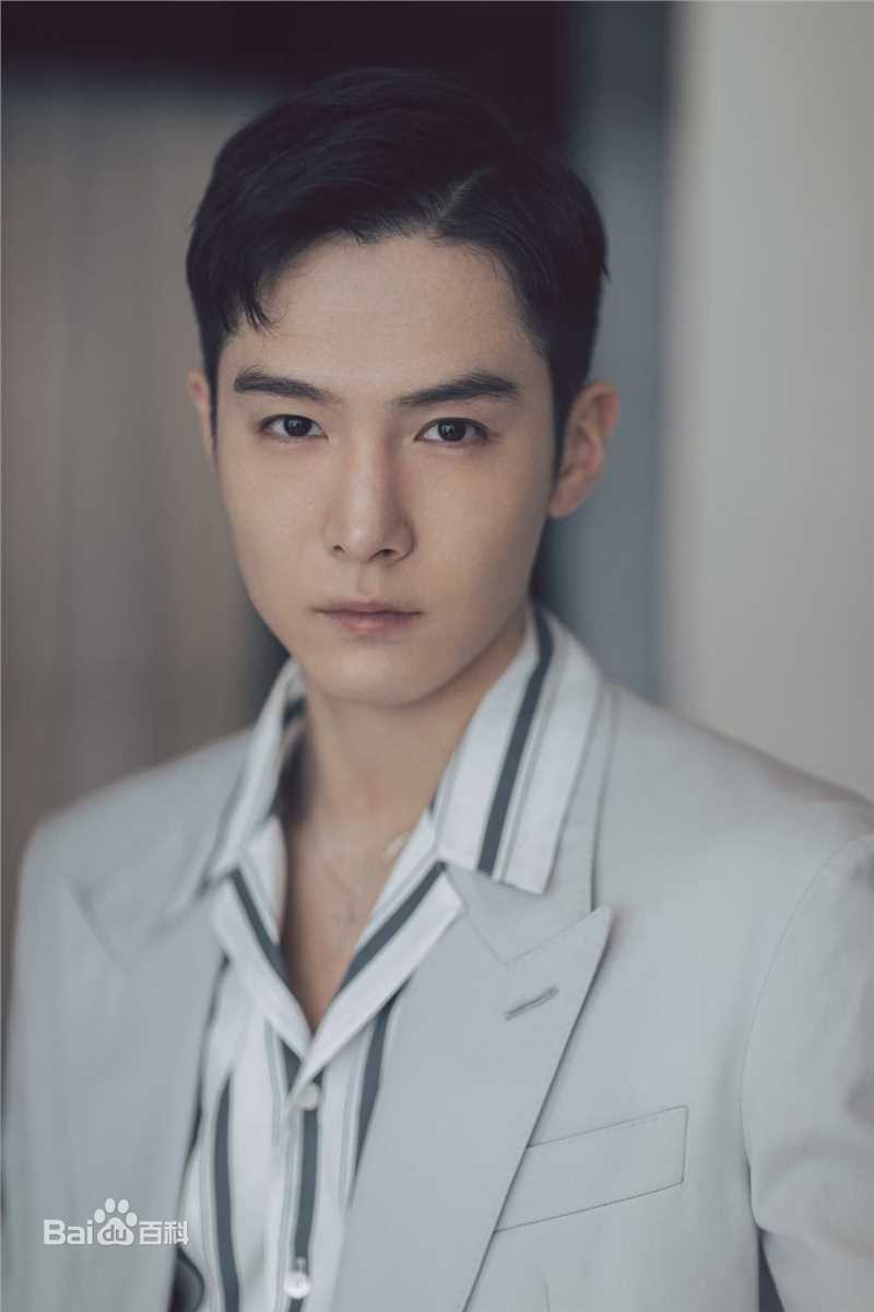 盛一伦(Peter)2019春夏系列灰白色西服套装素颜照相册