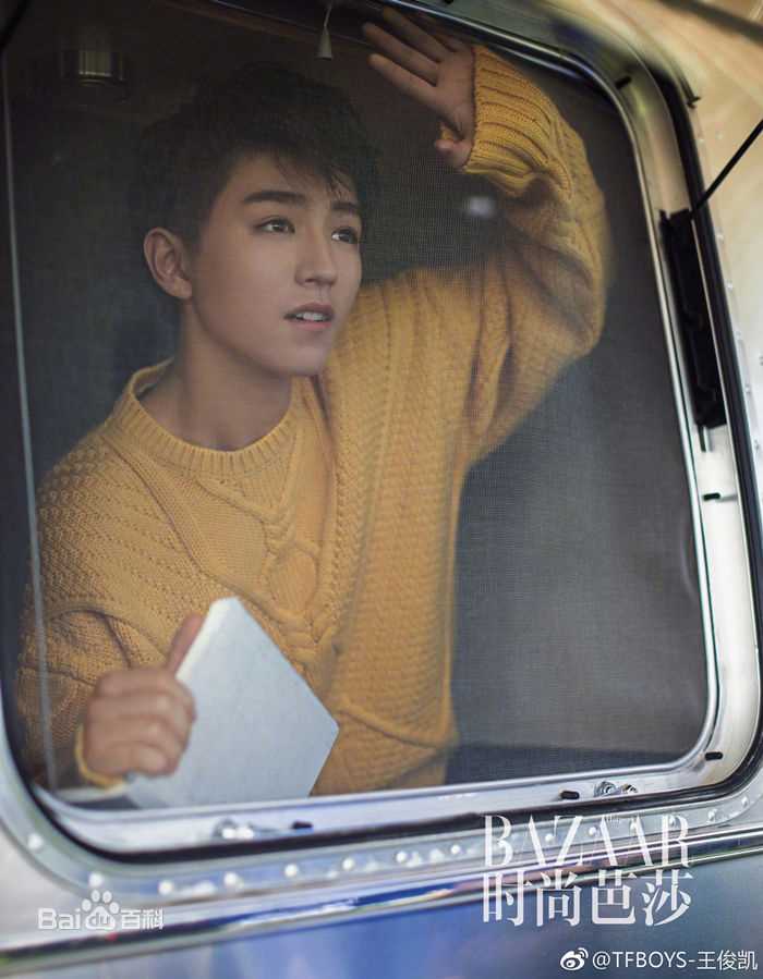 最新王俊凯(Karry)在《时尚芭莎》2017年九月刊慈善双封中的图集