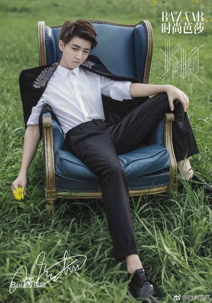 最新王俊凯(Karry)在《时尚芭莎》2017年九月刊慈善双封中的图集