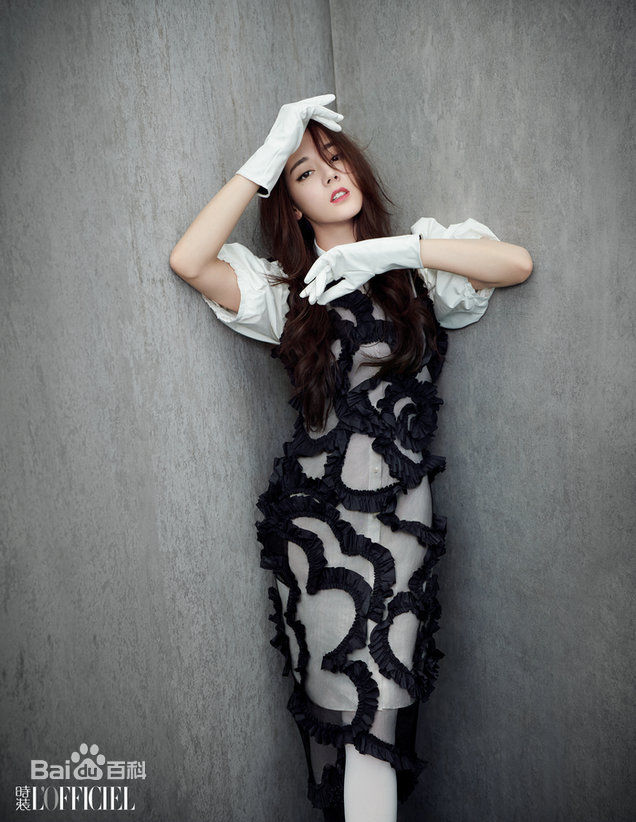 迪丽热巴·迪力木拉提(Dilraba)时装LOFFICIEL前后照片