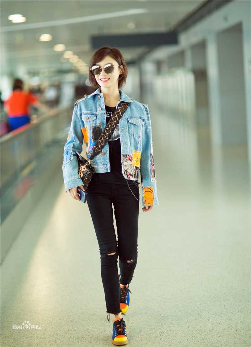 袁姗姗(Mabel Yuan)机场look前后照片
