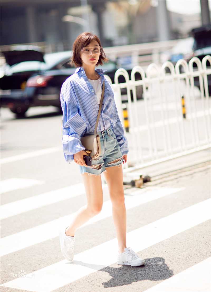 袁姗姗(Mabel Yuan)机场look前后照片