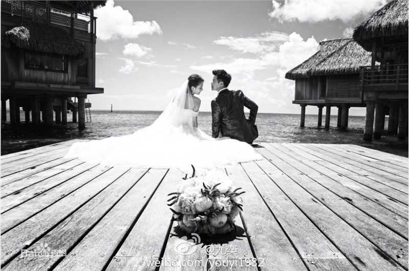 陈思诚(Chen Sicheng)佟丽娅大溪地结婚生活照相册