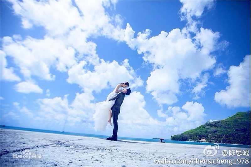 陈思诚(Chen Sicheng)佟丽娅大溪地结婚生活照相册
