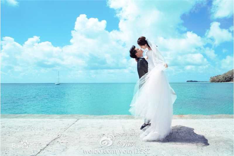 陈思诚(Chen Sicheng)佟丽娅大溪地结婚生活照相册
