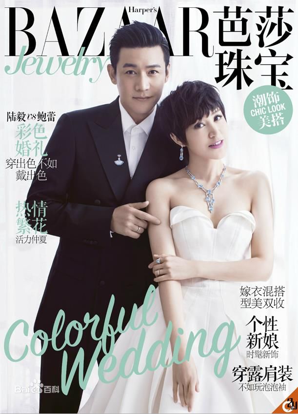 陆毅鲍蕾最新时尚封面