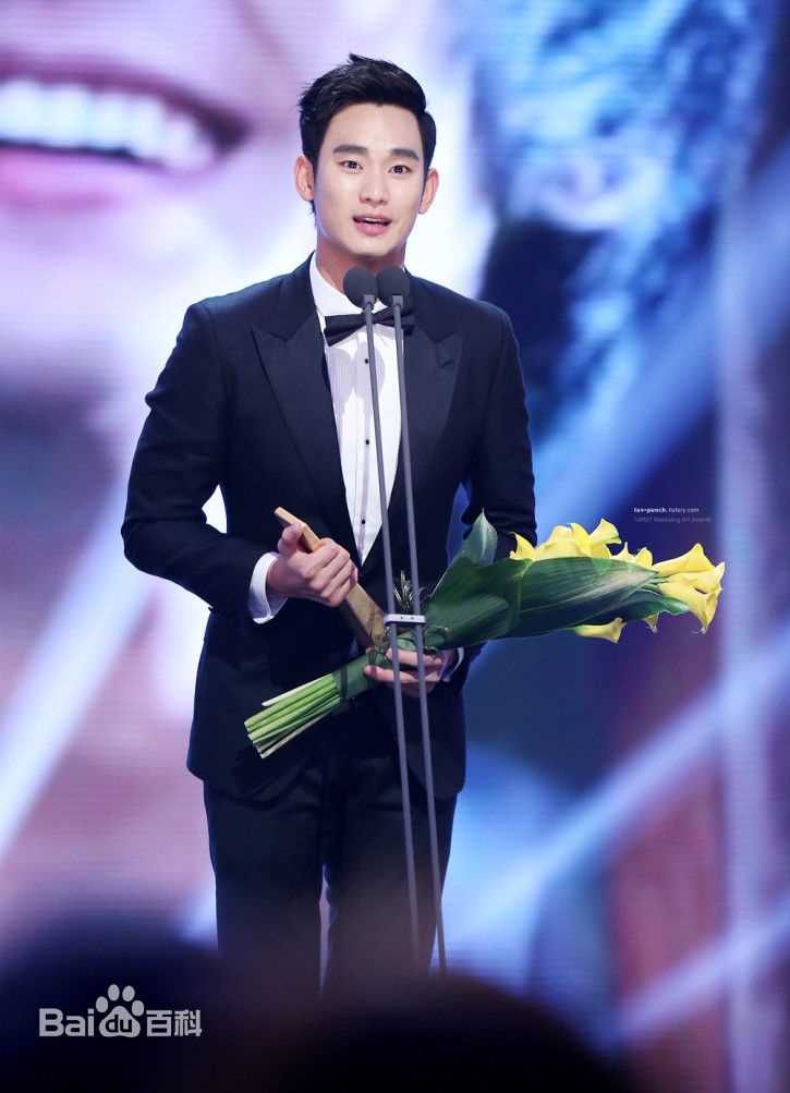 金秀贤(Kim Soo Hyun、キム スヒョン)百想艺术大赏(2014)前后照片