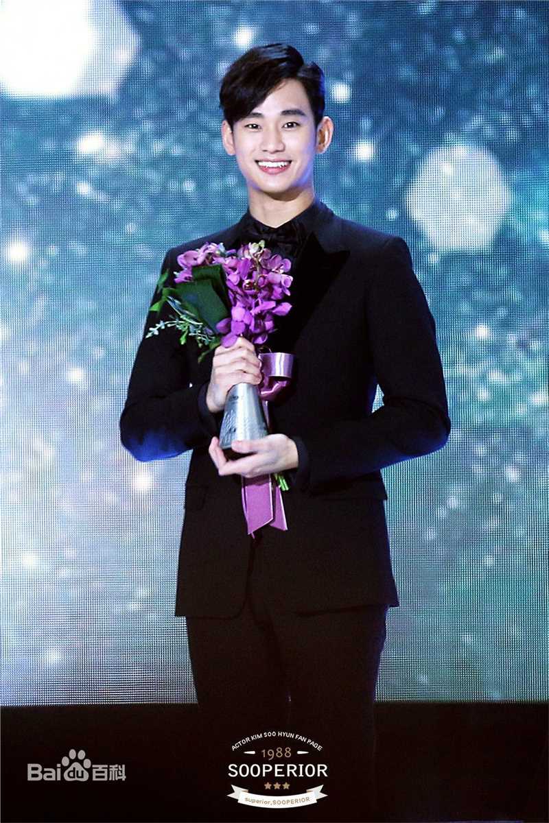 金秀贤(Kim Soo Hyun、キム スヒョン)S演技大赏(2014)前后照片