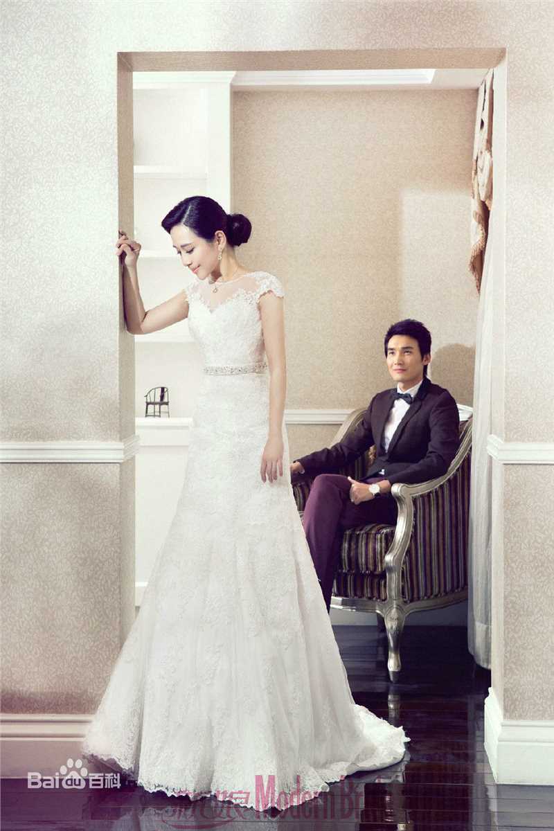 张铎与陈松伶婚纱照