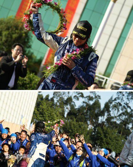 韩寒参加2011CTCC赛车