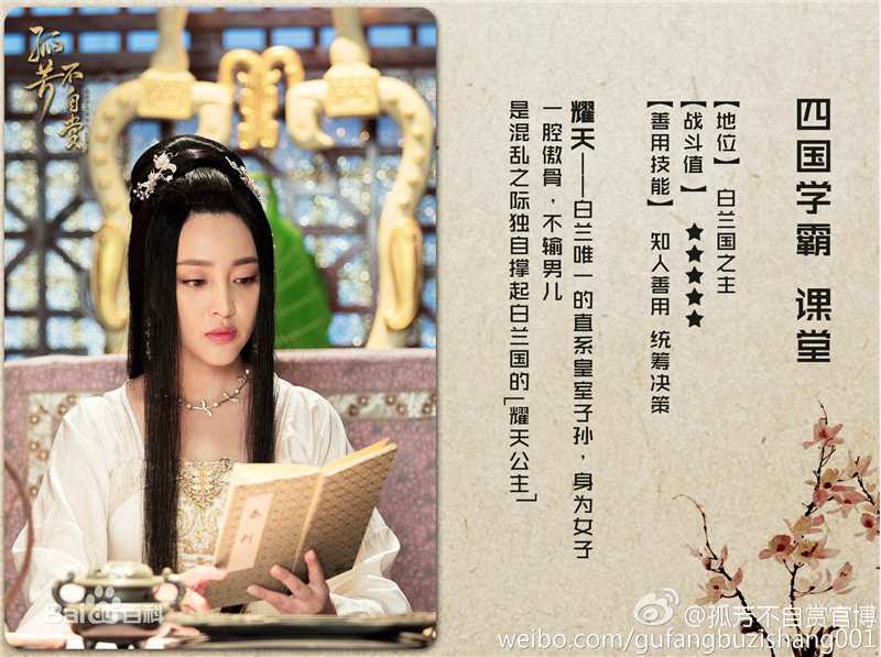 甘婷婷(Gan Ting Ting)在《孤芳不自赏》耀天公主中的