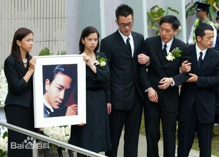 张国荣（原名张发宗）(Leslie Cheung（英）、レスリーチャン（日）)葬礼照片性感图片壁纸