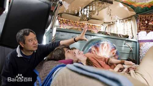 李安(Ang Lee)拍摄现场前后照片