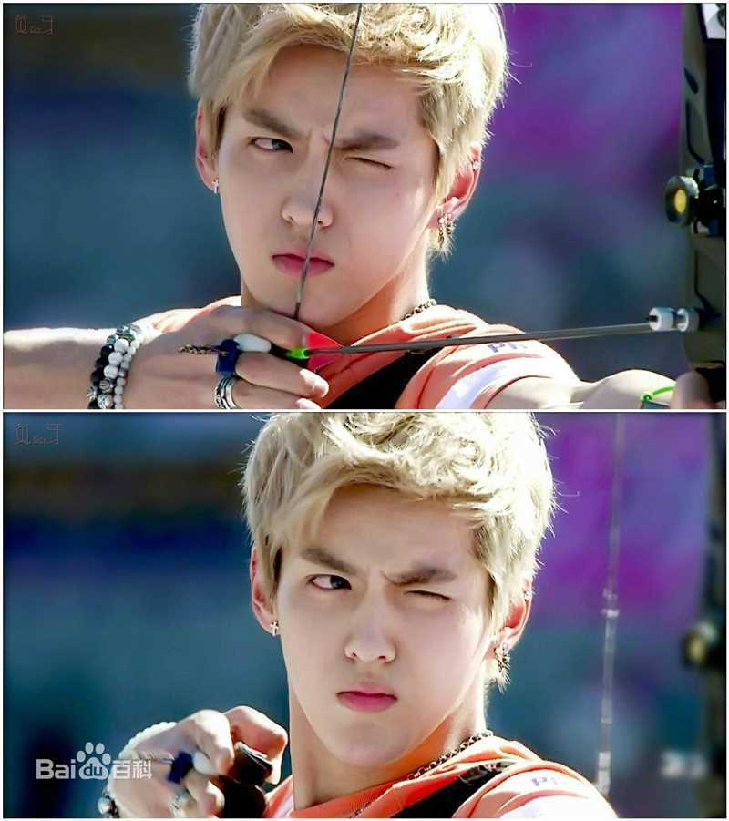 吴亦凡(KRIS)射箭俊美宛如太阳神性感图片壁纸
