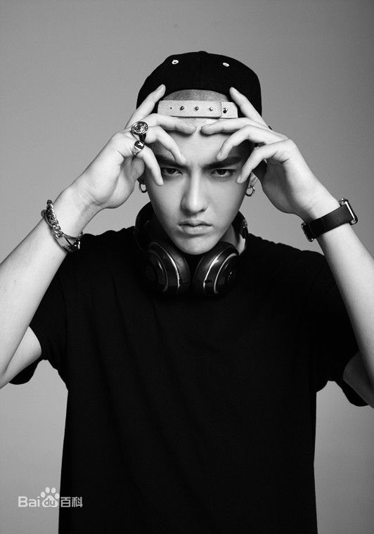 吴亦凡(KRIS)霸气摇滚造型闪耀时代广场图片图册