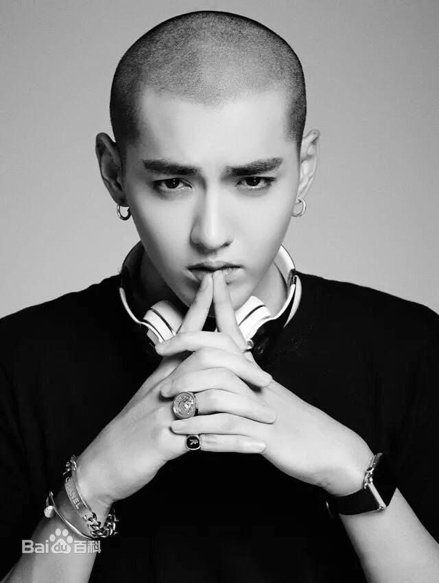 吴亦凡(KRIS)霸气摇滚造型闪耀时代广场图片图册
