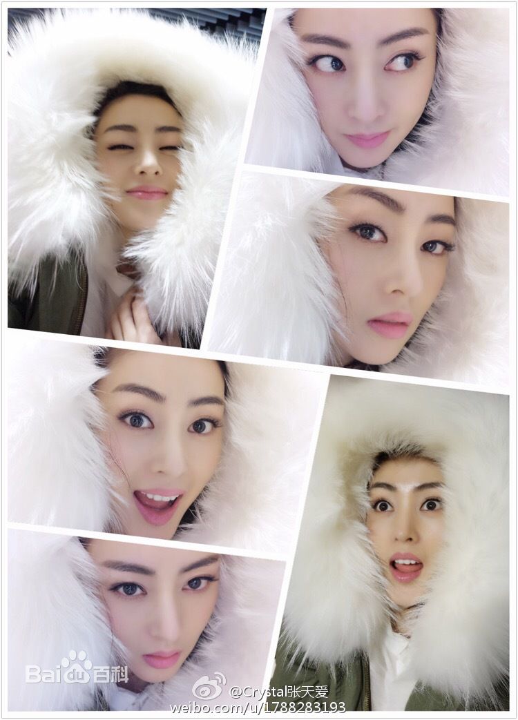 张天爱(Crystal)微博生活照素颜照相册