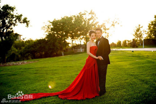 孙茜浪漫婚纱照前后照片