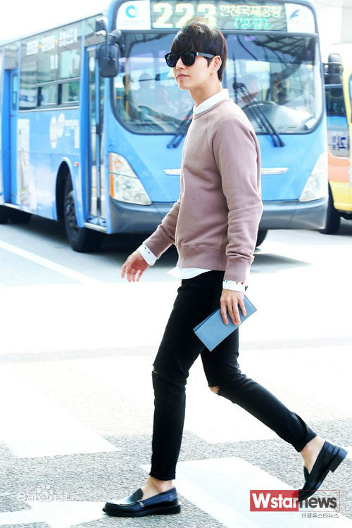 朴海镇(/Park Hae Jin/パクヘジソ)机场街拍性感图片图集