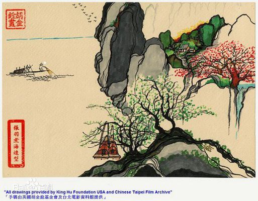 胡金铨(King Hu)张羽煮海前后照片